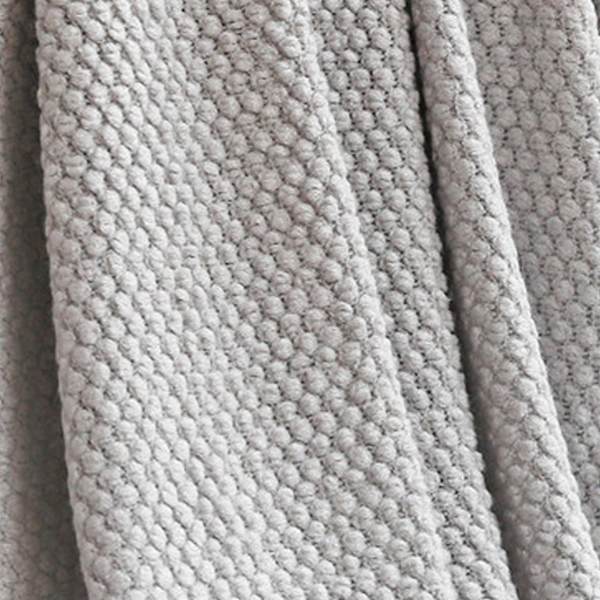 Neulotut peitot sohvalle, makuuhuoneeseen ja toimistoon, teksturoidut värinkestävät pehmeät ja lämpimät koristeelliset neulotut torkkupeitot hapsuilla Light gray