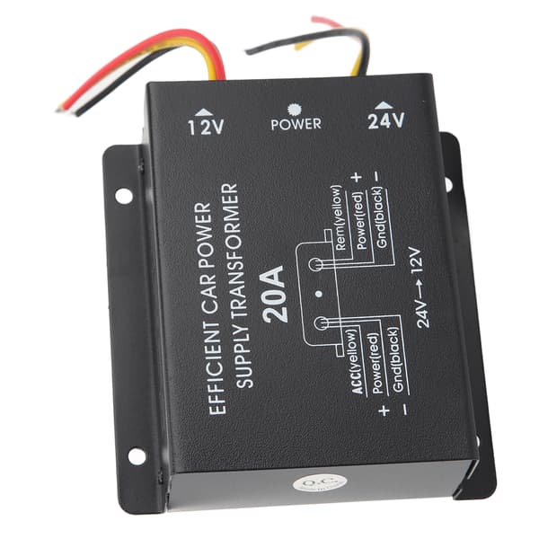 Biladapter til strømkonvertering 20A 24V til 12V DC til Walkie Talkie, Bilskærm, Lastbil, Bus