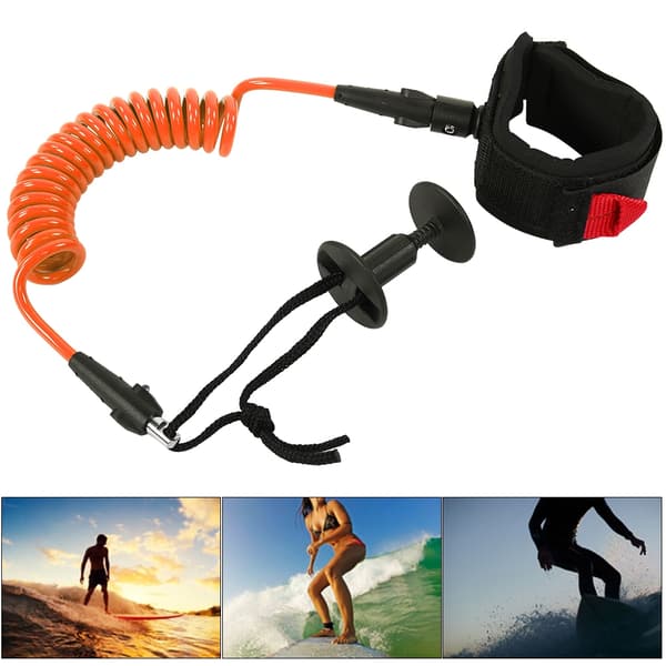 Bodyboard Coiled Handledsrem Brettsurfing Tilbehør 5.5MM/5ft Oransje