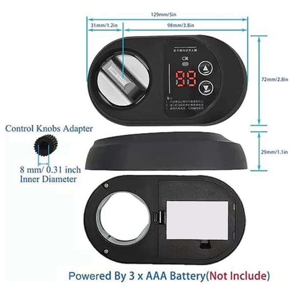 Gas Stove Automatic Shut-off Timer Kitchen Smart Switch Anti-Dry Accessory Natural Gas Stove Timer (Right Switch)