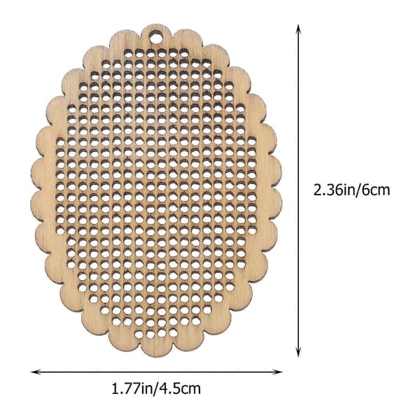 5 st Trä Korsstygn Chips DIY Gåva Trä Chip Hänge Mini Korsstygnsbräda