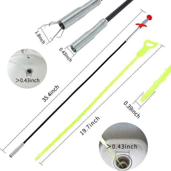 Flexible Grabber Claw for Picking Up Items (Drain Cleaning Tool), with 4 Claws Bendable Hose for Picking Up Items