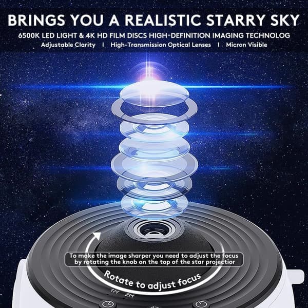 Projector - 13-in-1 Projector - with 360° Rotation - Starry Sky Projector