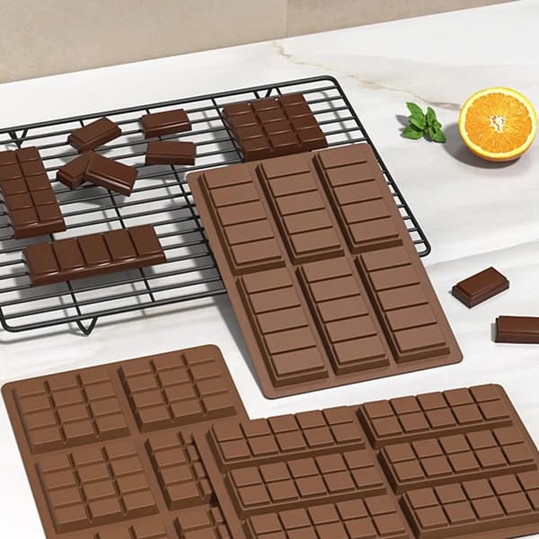 Silikoneform til chokoladebar, 60 stykker, brækbar form, chokoladebar
