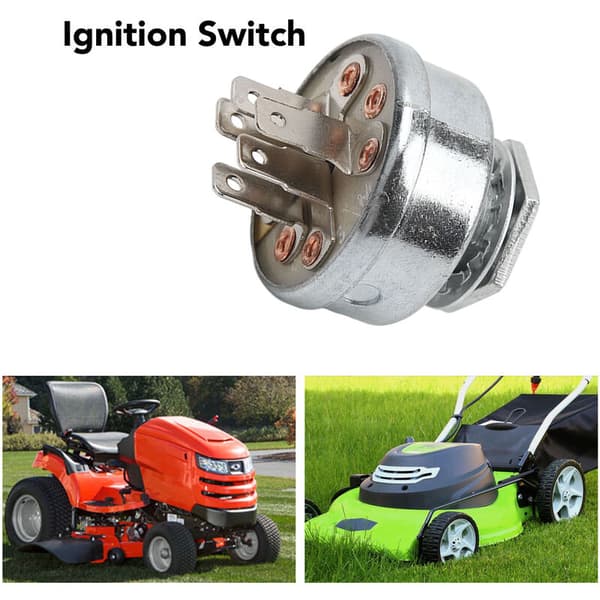 Ignition Switch 44745, Controls Ignition, Starter Motor, Lawn Mower, Rust Resistance, Ignition Lock
