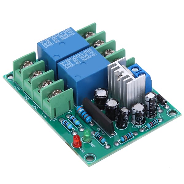 Speaker Protection Circuit Board Dual Channel Power ON Silent Delay Component 10A AC12-18V