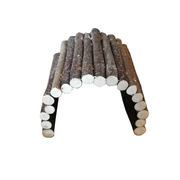 Rodent Wooden Bridge, Tunnel for Cage, Hamsters, Rabbits, Bendable