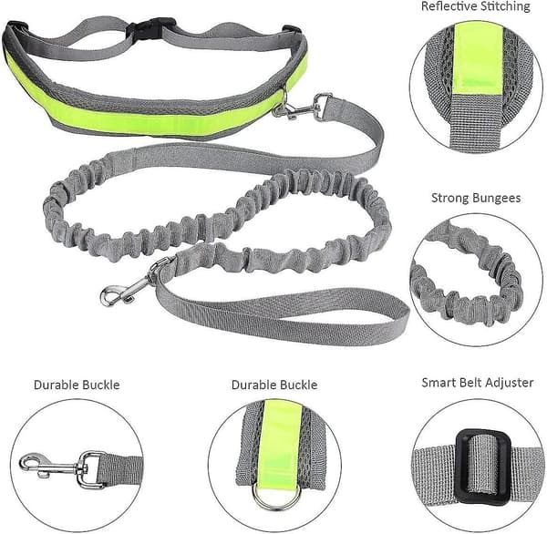 Hundebånd for løping - Perfekt for løping, jogging og turgåing - Håndfritt bånd