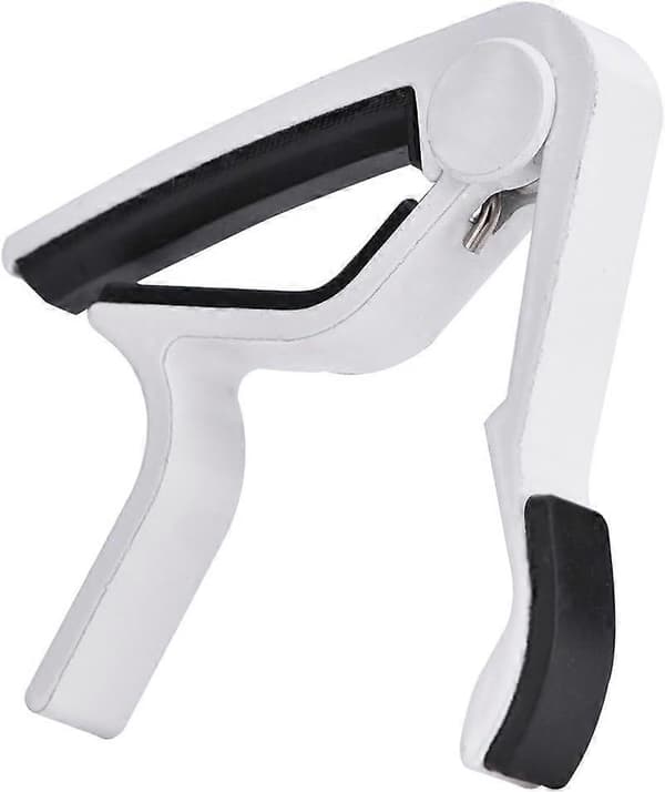 Akustisk gitarrcapo hvit, 8,3*8,8 cm bærbart hurtigskift capo, ripefritt [DB]