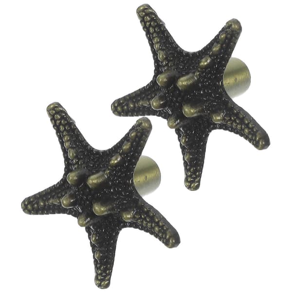 2 Pieces Starfish Shaped Wardrobe Handles Knobs Handles Drawer Handles Door Knobs
