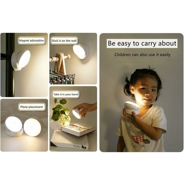 longziming-LED Induction Night Light Kitchen Corridor Room Toilet Auxiliary Light (White Light 1 Pack)