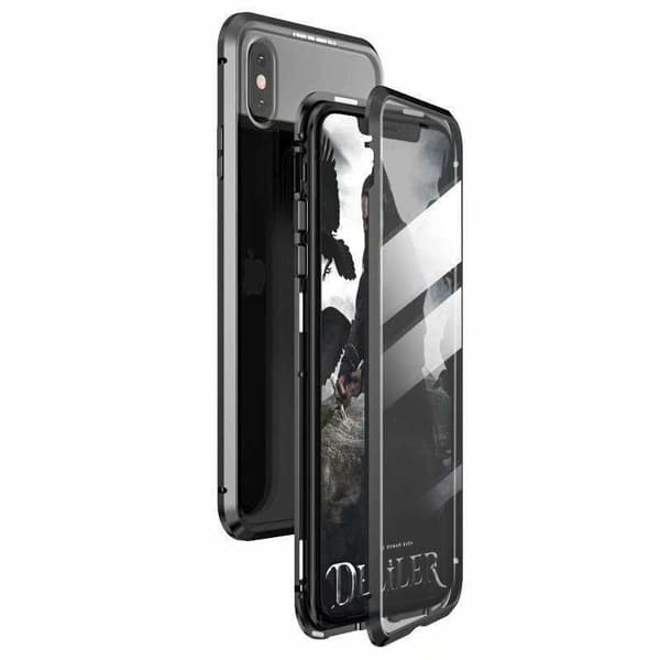 Compatible with iPhone XS Max Full Coverage Premium Case Glass Back V4 Transparent transparent Transparent transparent