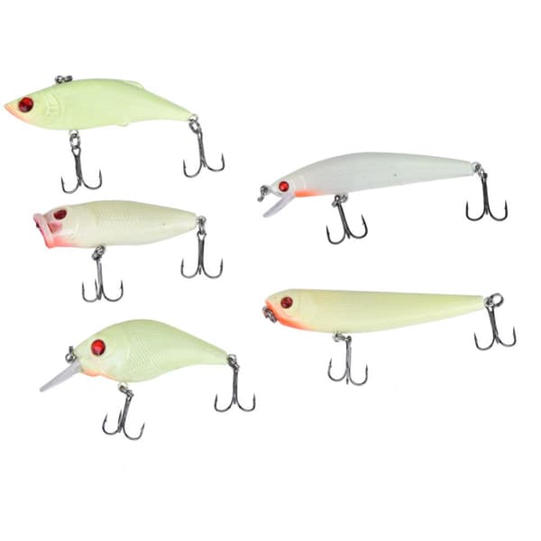 5 stk Lysende Fiskesluk ABS Hardt Agn Krok Tilbehør