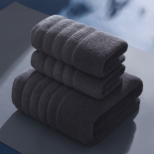 2-pak ekstra store badehåndklæder 71x142 cm, større og lettere, tørrer hurtigere, superbløde og absorberende, perfekte til badeværelset, mørkegrå