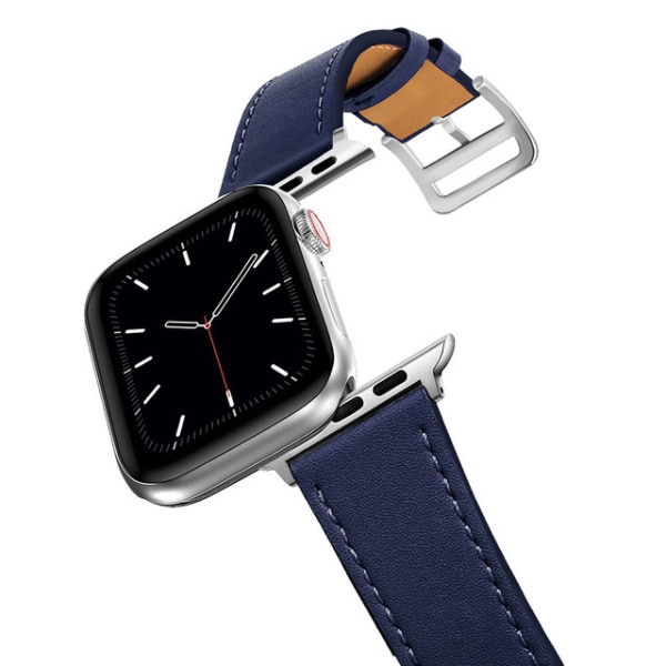 Apple Watch Microfiber Läderrem - Bläckblått 38/40/41MM