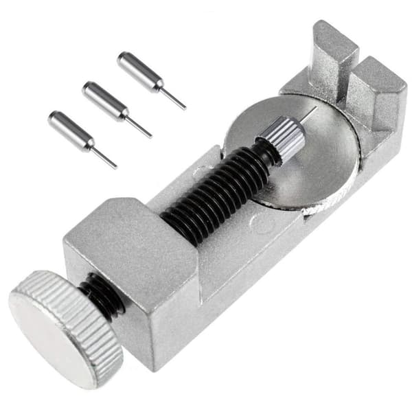 Watch Band Link Pin Removal Tool Kit, Adjustable, Compatible with Watchmakers with 3 x Extra Pins