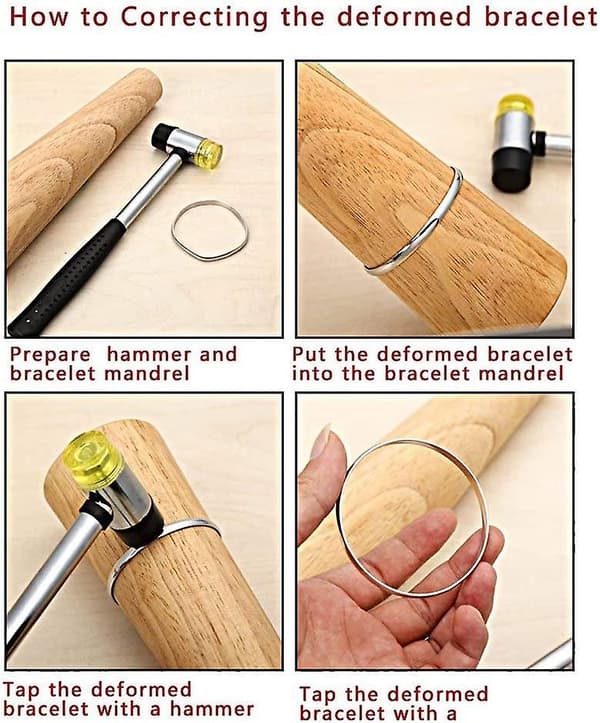Elite Jewelry Tools Round Wood Bracelet Sizing Bangle Mandrel Wire Wrapping Tool