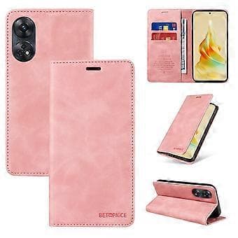 Compatible with OPPO Reno 8T 4G Wallet Leather-RFID Blocking Card Holder-Shockproof TPU Shell-Stand-Durable Flip Case Book Foldable Phone Case -