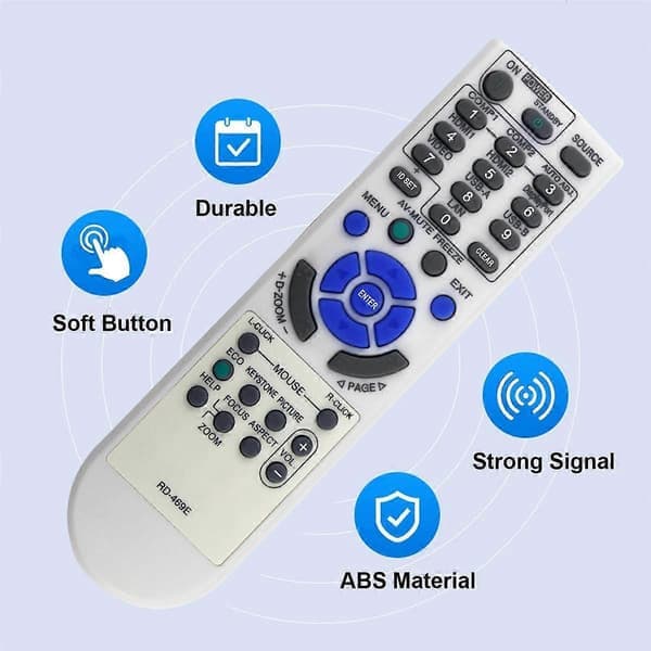 RD-469E Replacement Remote Control for NEC Projector VE303X VE303 V302X V332W