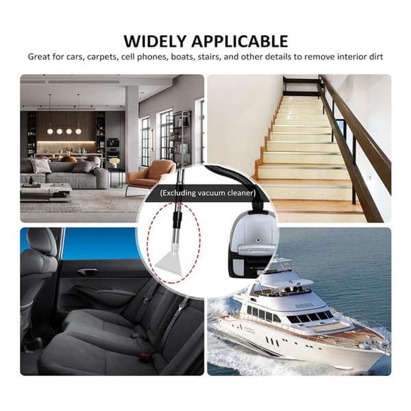 Vacuum Cleaner Extractor Attachment, Vacuum Cleaner Brush Head Extractor Nozzle with 4 Connectors Unbreakable Carpet Cleaning A