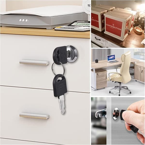 [LD]8-pack Universal Mailbox Lock, 30mm Metal Cabinet Lock, Zinc