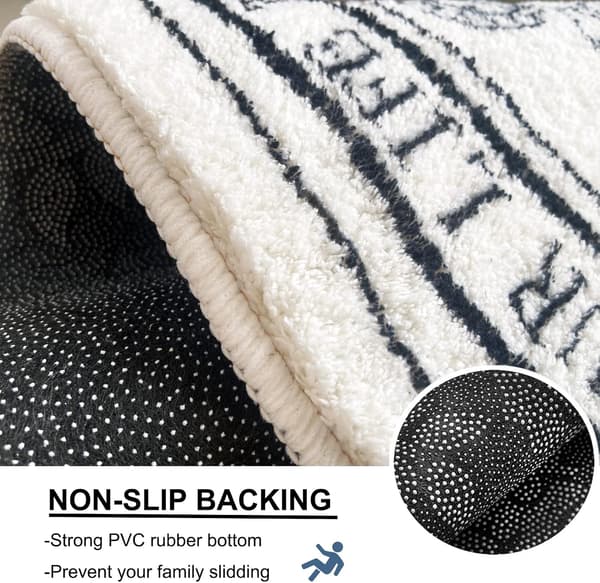 Sorte og hvide badeværelsesmåtter 20x32 tommer Bløde Absorberende Søde Bademåtter