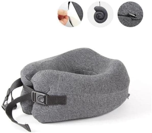 Komfortabel Memory Foam Reisehalspute Hode- og Hakestøtte for Søvn på Fly