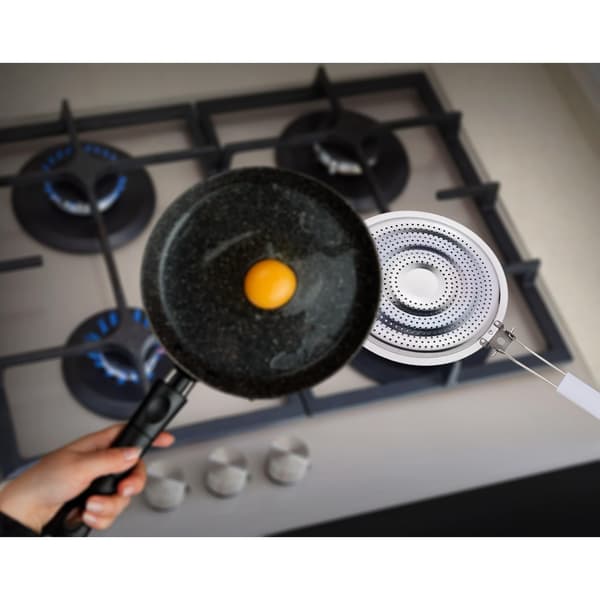 Heat Diffuser Reducer Flame Guard with Removable Handle, Stainless Steel Heat Diffuser Reducer Flame Guard