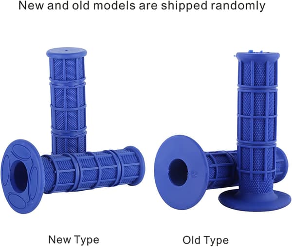 1 Pair 22mm 7/8\" Motorcycle Handlebar Universal Rubber Hand Grips (Blue)