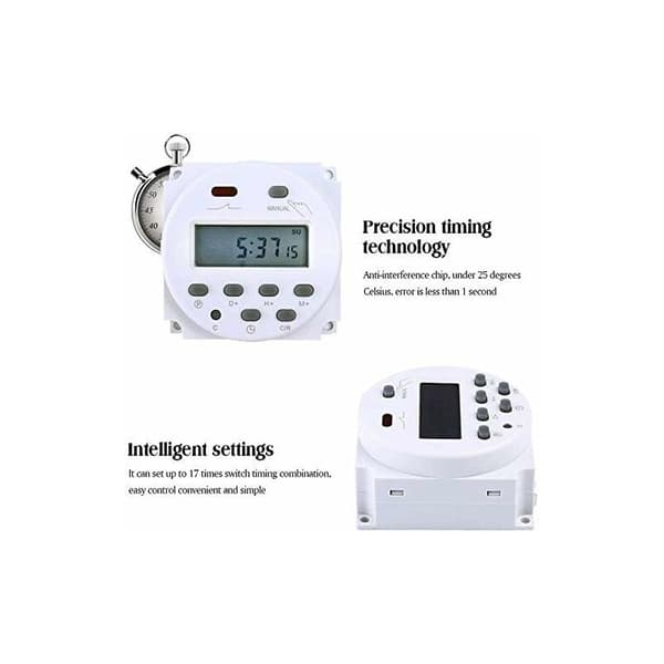 Elektronisk timer DC12V 16A 17 program - Programmerbar LCD-skjerm