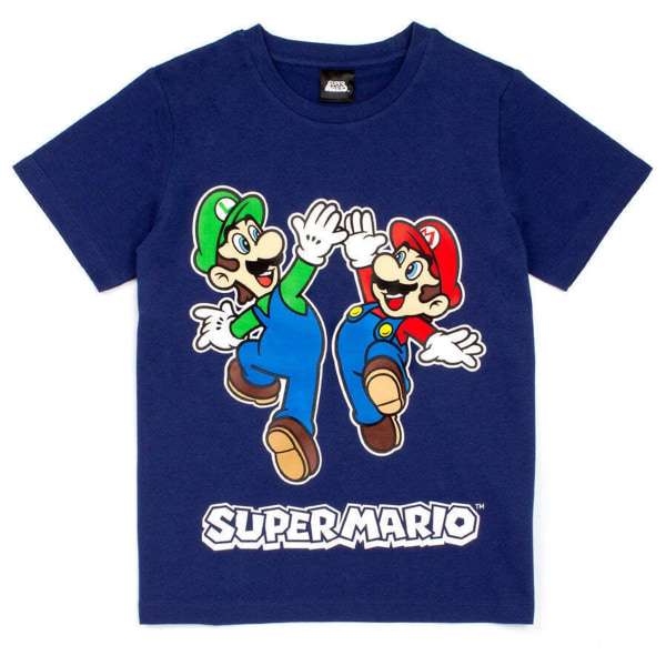 Super Mario Poikien Pyjama Shortsilla NS6587 (140) (Tummansininen/Harmaa)