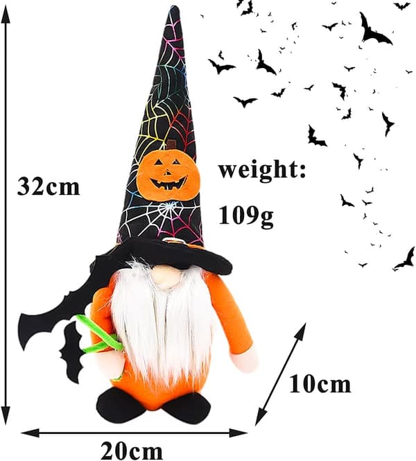 Halloween-pehmonukke Halloween-koristeet kääpiöpehmo kasvoton D