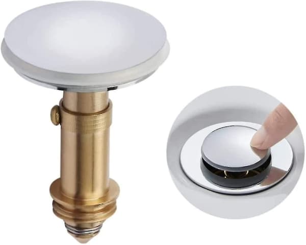 Upper Sink Stopper Replacement Pop-up Stopper Press Sink Drain Suitable for Kitchen Sink Bathroom (Silver Gold) (1 pc)
