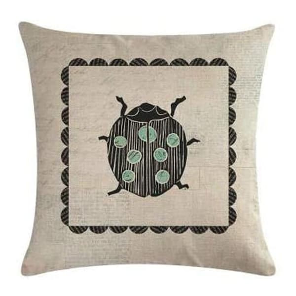Pillowcase Set, Insect Pattern Decorative Pillow, Sofas Beds, Chairs 18X18 Inch