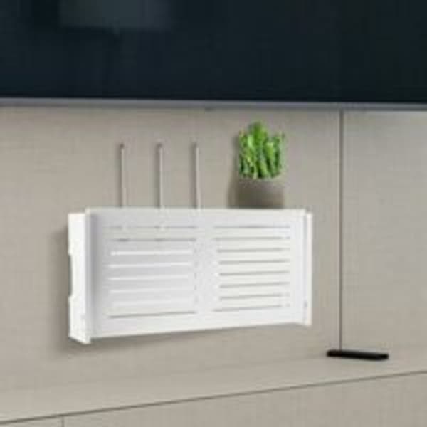 Wireless Router Storage Box Wall Shelf Home Decor Compatible with Costbuy