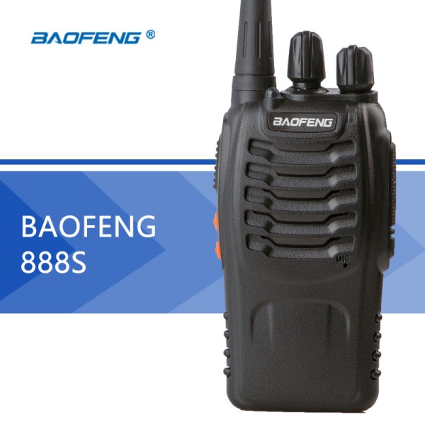 Baofeng BF-888S 2-pakke: UHF Walkie Talkie med lang rækkevidde, USB genopladelig og holdbar til vandreture, campingeventyr
