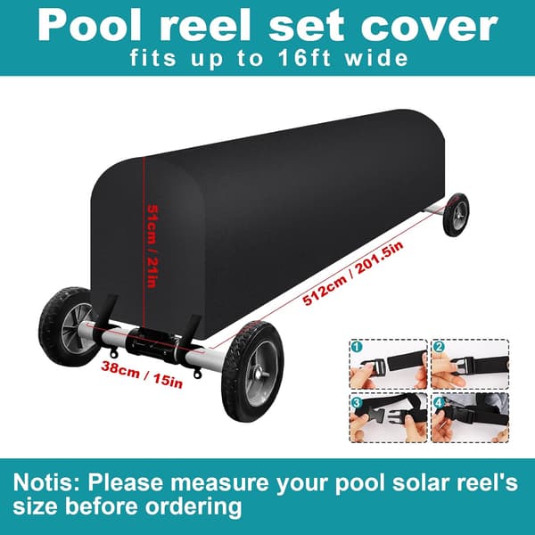 Poolrulleovertræk, Poolovertrækbeskyttelse, 18FT Poolrulleovertræk