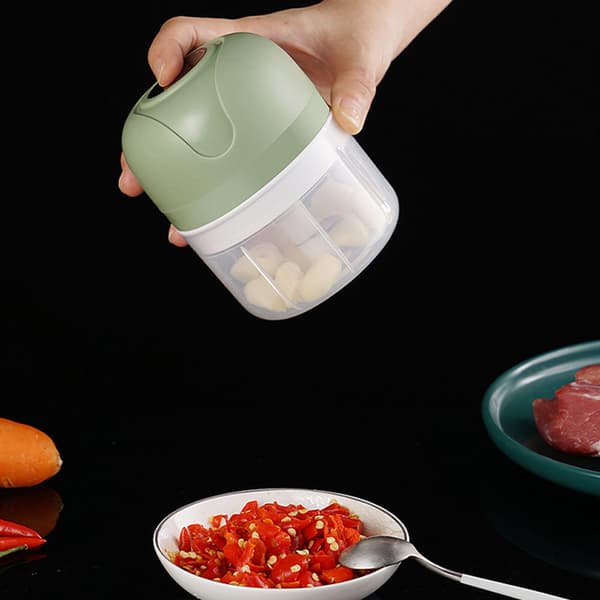 Electric Garlic Chopper, Garlic Press, Complementary Food Processor, Cordless Mini Garlic Puree Mixer, Garlic Puller