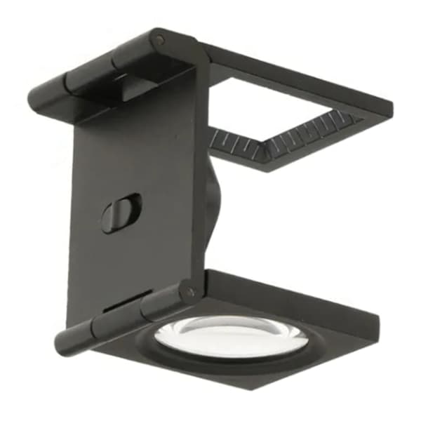 High-Performance 10X Folding Magnifier with Scale, LED Light, and Battery for Enhanced Viewing Experience