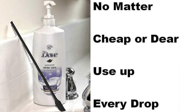 Mini silikone spatelsæt 4 dele - Dobbelt-hoved krukkeskraber til makeup og køkken (sort)