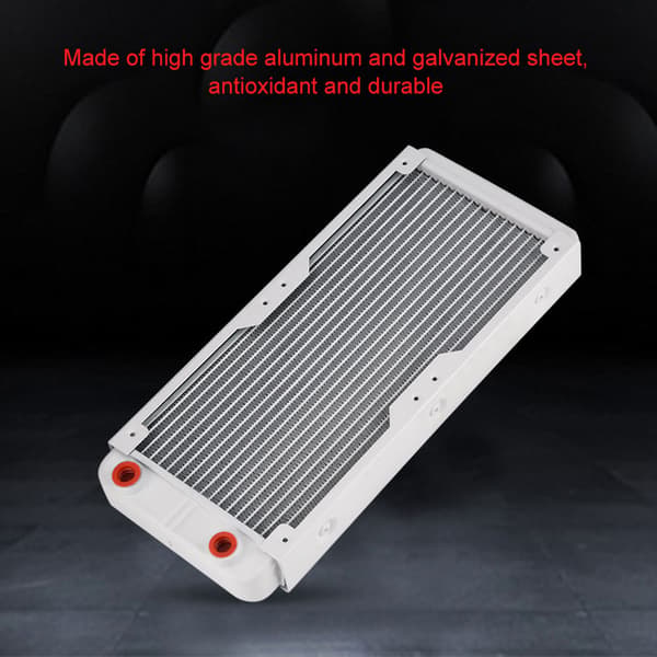 White Liquid Cooling Aluminum Heat Exchanger for Computer (240 mm)