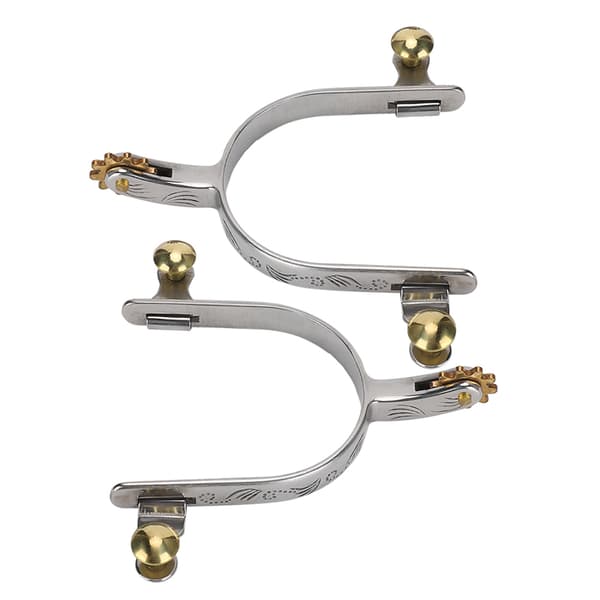 Western Cowboy Hestespore i rustfritt stål 2 stk
