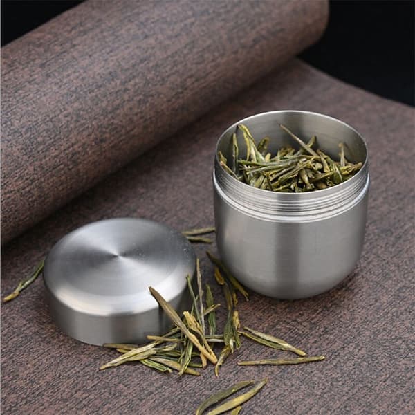 Pure Titanium Box Tea Cans Waterproof Inside and Outside Pill Box Titanium Sealed Cabin Pill Tea Box Medium