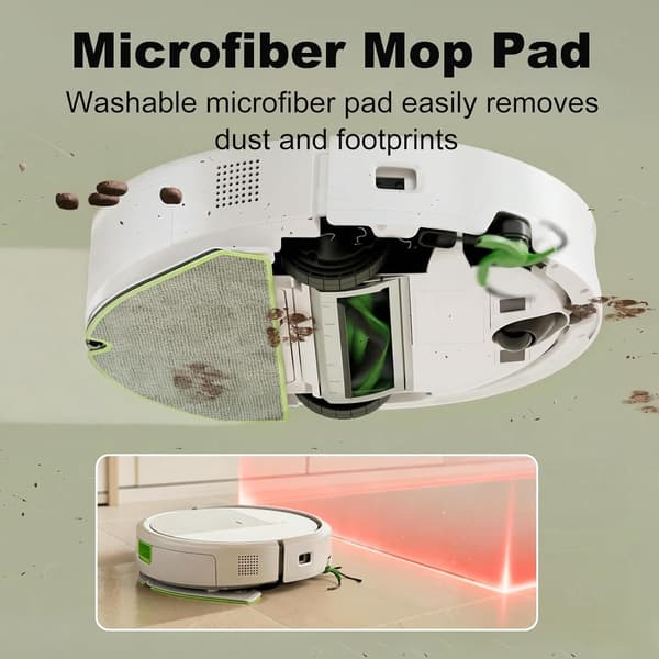 Tvättbara moppdynor i mikrofiber kompatibla med iRobot 115 Combo och 115 Combo Plus robotdammsugare, 6-pack