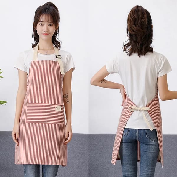 Kitchen Apron, Adjustable Apron with 2 Pockets, Cotton Kitchen Apron, Work Apron, Kitchen Aprons for Restaurant, Bar, Cafes Blue