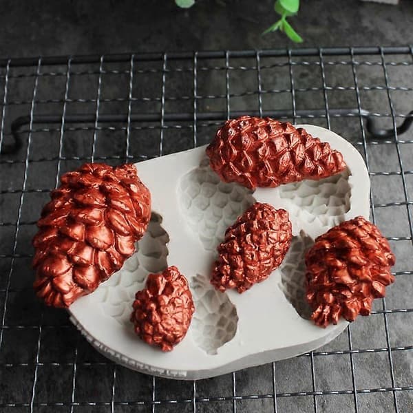 Silikoneform grankogle DIY fondant kage chokolade dekorationsform bageværktøj