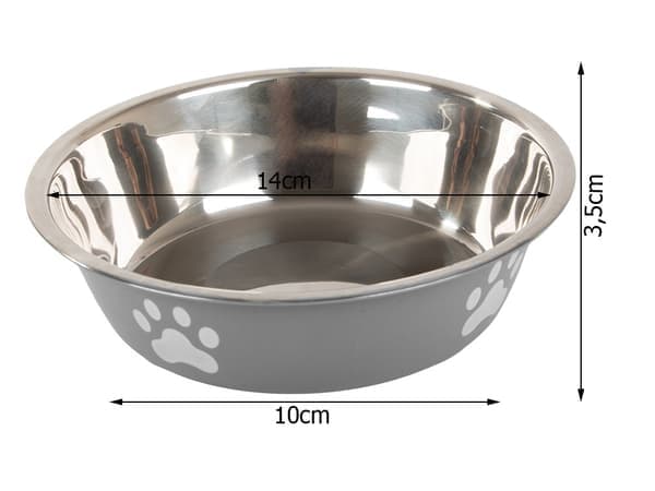 Skridsikker metalskål til hunde- og kattefoder, vandskål 150ml