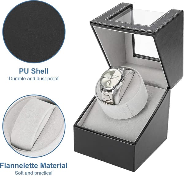 Automatic Watch Winder, Dustproof Box, Single Automatic Mechanical Watch Winder