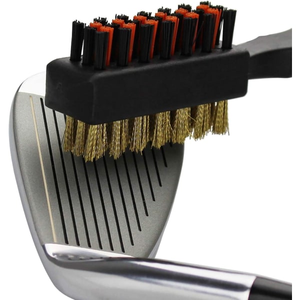 2-delt golfkølle dobbeltsidet børste til rengøringsbørstekuglehoved