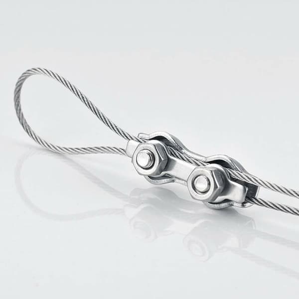 6 stk M5 dupleks rustfrit stål klemmer rebforbindelse rustfrit stål wireklemme til 4 mm wire rustfrit stål kabelklemme